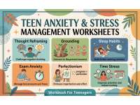 Teen Anxiety & Stress Management Worksheets preview