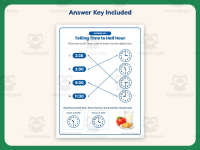 Telling Time Matching Worksheet – 1st Grade Math Practice + Answer Key preview 3