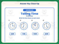 Telling Time To The Hour Worksheet – 1st Grade Clocks Practice preview 7