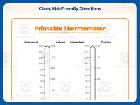 Temperature Worksheet: Printable Thermometer – 2nd Grade Weather preview 4