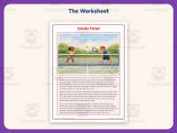 Tennis Time Reading Comprehension Worksheet – 3rd Grade Sports preview 2