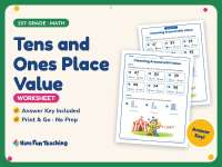 Tens and Ones Place Value Worksheet – 1st Grade Math Practice preview