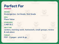 Tens, Ones Place Value Chart – 1st Grade Base 10 Practice + Answer Key preview 6
