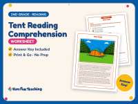 Tent Reading Comprehension Worksheet – 2nd Grade Practice + Answer Key preview