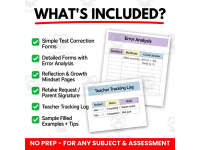 Test Correction & Reflection Forms | Grades 3–8 preview 4