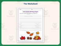 Thanksgiving Fall Leaves Writing Paper – 1st Grade Practice preview 2