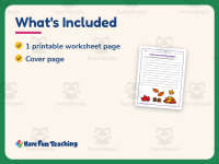 Thanksgiving Fall Leaves Writing Paper – 1st Grade Practice preview 5