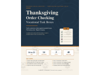 Thanksgiving Order Checking Vocational Task Boxes Work Skills preview