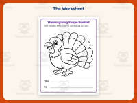 Thanksgiving Shape Writing Booklet Worksheet – Kindergarten Practice preview 2