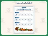 Thanksgiving Skip Counting Worksheet – 1st Grade Math Practice preview 3