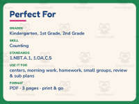 Thanksgiving Skip Counting Worksheet – 1st Grade Math Practice preview 6