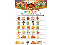 Thanksgiving Turkey Finish the Pattern Worksheets Activity for PreK Ki preview 2