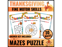 Thanksgiving Turkey Mazes for Preschool and Kindergarten Fun Printable preview
