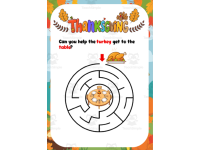 Thanksgiving Turkey Mazes for Preschool and Kindergarten Fun Printable preview 2