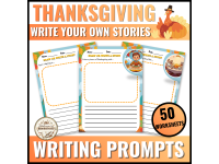 Thanksgiving Turkey Story Starters Writing Prompts for Kindergarten preview