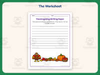 Thanksgiving Writing Paper – 1st Grade Themed Writing Paper Practice preview 2
