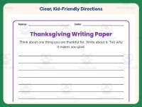 Thanksgiving Writing Paper – 1st Grade Themed Writing Paper Practice preview 4
