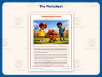 The Birthday Game Reading Comprehension Worksheet – 2nd Grade Practice preview 2