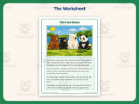 The Four Bears Reading Comprehension Worksheet – 1st Grade Animals preview 2