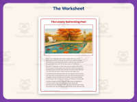 The Lonely Swimming Pool Reading Comprehension Worksheet – 3rd Grade preview 2