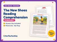 The New Shoes Reading Comprehension Worksheet – 3rd Grade Practice preview