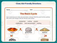 The Rock Cycle Worksheet – 4th Grade Rocks Practice + Answer Key preview 4