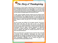 The Story of Thanksgiving Reading Comprehension with Questions preview