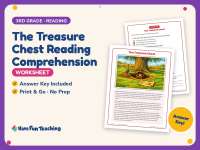 The Treasure Chest Reading Comprehension Worksheet – 3rd Grade preview