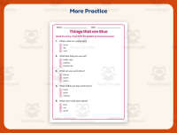 Things that are Blue Reading Comprehension Worksheet – Kindergarten preview 7