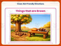 Things that are Brown Reading Comprehension Worksheet – Kindergarten preview 4