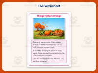 Things that are Orange Reading Comprehension Worksheet – Kindergarten preview 2