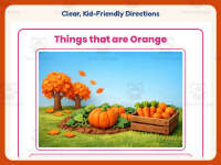 Things that are Orange Reading Comprehension Worksheet – Kindergarten preview 4