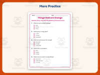Things that are Orange Reading Comprehension Worksheet – Kindergarten preview 7