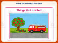 Things that are Red Reading Comprehension Worksheet – Kindergarten preview 4