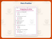 Things that are White Reading Comprehension Worksheet – Kindergarten preview 7