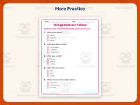 Things that are Yellow Reading Comprehension Worksheet – Kindergarten preview 7