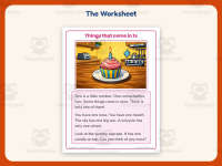 Things that come in 1s Reading Comprehension Worksheet – Kindergarten preview 2