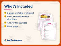 Things that come in 1s Reading Comprehension Worksheet – Kindergarten preview 5