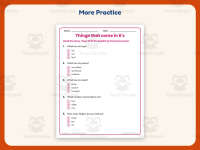 Things that come in 6s Reading Comprehension Worksheet – Kindergarten preview 7