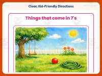 Things that come in 7s Reading Comprehension Worksheet – Kindergarten preview 4