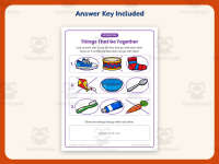 Things That Go Together Worksheet – Kindergarten Compare and Contrast preview 3