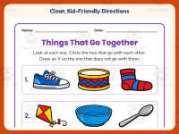 Things That Go Together Worksheet – Kindergarten Compare and Contrast preview 4