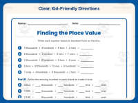 Thousands, Hundreds, Tens, Ones Place Value Worksheet – 2nd-4th Grade preview 4