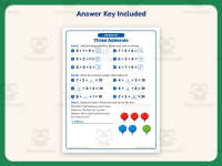 Three Addends Problems Worksheet – 1st Grade Addition Practice preview 3