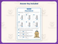 Three Addends Worksheet – 3rd Grade Addition Practice + Answer Key preview 3