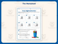 Three Digit Subtraction Worksheet – 2nd Grade Math Practice preview 2