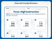 Three Digit Subtraction Worksheet – 2nd Grade Math Practice preview 4