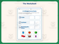 Three Dimension Sorting Worksheet – 1st Grade Geometry & Shapes preview 2