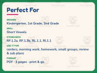 Tim Got Sick Phonics Reading Comprehension Worksheet – 1st Grade preview 6