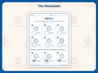 Time by Five Minutes Worksheet – 2nd Grade Telling Time Practice preview 2